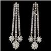14K White Gold 3.50ctw Diamond Earring