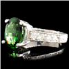 Image 2 : 14K Gold 1.85ct Tourmaline & 0.40ct Diamond Ring