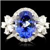 14K Gold 2.90ct Tanzanite & 1.05ctw Diamond Ring