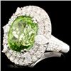 Image 2 : 18K Gold 15.99 Tourmaline & 3.18ctw Diamond Ring