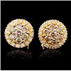 Image 1 : 14K Gold 0.78ctw Diamond Earrings