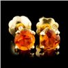 14K Gold 0.78ctw Citrine Earrings