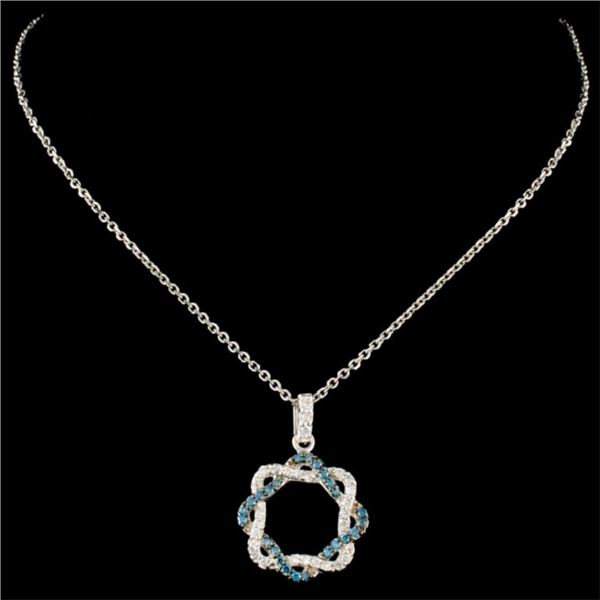 14K Gold 0.26ctw Fancy Color Diamond Pendant