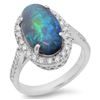 Image 1 : 14K Gold 4.00ct Opal & 0.65ct Diamond Ring