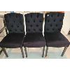 Image 1 : LOT OF 3 - BOUDOIR CHAIRS - BLACK VELOUR