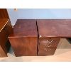 Image 2 : LOT OF 2 - MOHOGANY DESK W/ 2 DRAWER CREDENZA - SEE ALL PICS