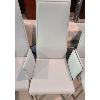 Image 2 : LOT OF 6 - LEATHER DINING CHAIRS - LIGHT GREY TONES 