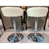 Image 3 : LOT OF 2 - LEATHER / CHROME BAR STOOLS - AS NEW