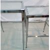 Image 2 : LOT OF 2 - GLASS / CHROME END TABLES - NESTING - AS NEW