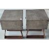 Image 1 : LOT OF 2 - INDUSTRIAL DESIGN - SIDE TABLES