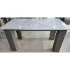 Image 1 : QUARTZ TOP HIGH DINER TABLE W/ DISTRESSED SOLID WOOD LEGS