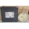 Image 1 : LOT OF 2 - METAL CLOCK & CLOCK STYLE FRAMED PRINT