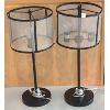 Image 1 : LOT OF 2 - METAL & WIRE DESK LAMPS