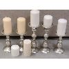 Image 1 : JOB LOT - CANDLES & SILVER STYLE HOLDERS 