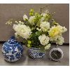 Image 1 : LOT OF 3 - DECORATIVE FLOWER DISPLAY, CLOCK & ETC