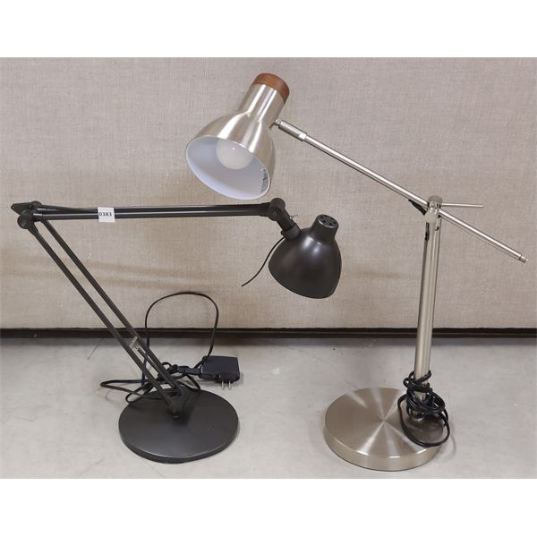 LOT OF 2 - ADJUSTABLE DESK LAMPS