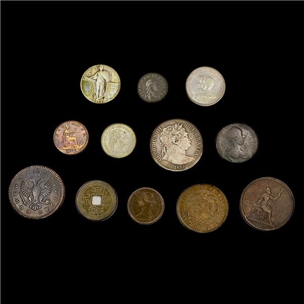 (12) Misc Ancient & Foreign Coins w/ Silver