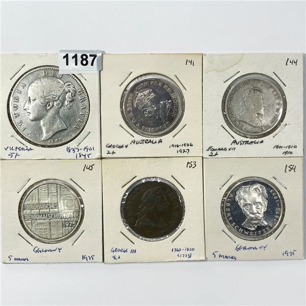 Misc Foreign Coins (6) -