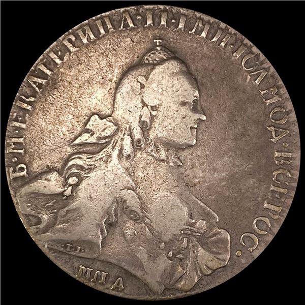 1765 Russian Silver Rouble -