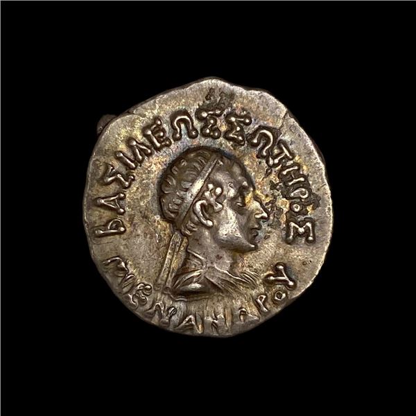 160-145 BC Greek Bactria Silver Drachm