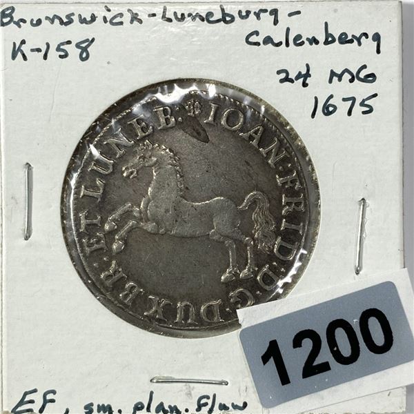 1675 German Brunswick Silver Taler -