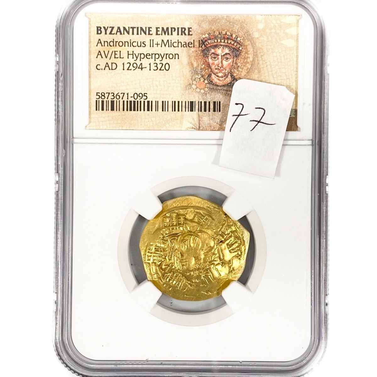 1294-1320 AD Byzantine Gold Hyperpyron NGC