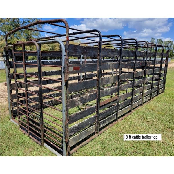 18-ft Cattle Trailer Top