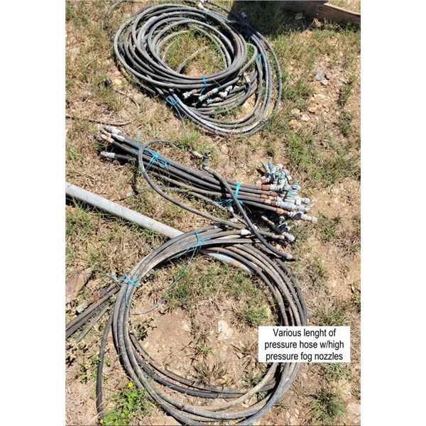 Pressure Hoses with High Pressure Fog Nozzles
