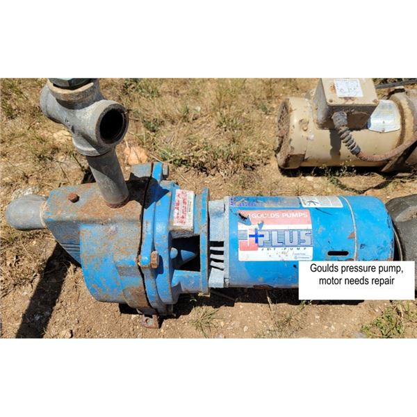 Goulds Pressure Pump (motor needs repair)