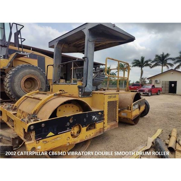 2002 Caterpillar CB634D Vibratory Double Smooth Drum Roller
