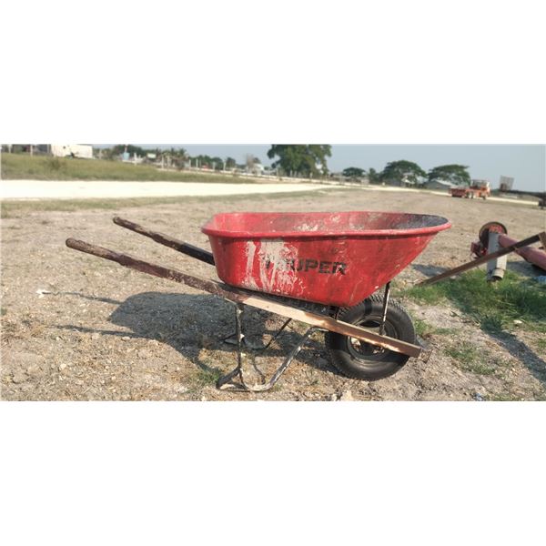 Truper red wheelbarrow