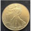 Image 1 : 1999 BU MS65 CHAMPAGNE TONED Silver American Eagle Dollar SAE $1 Coin