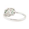 Image 3 : 0.80 ctw Natural Emerald and Diamond Ring - Platinum