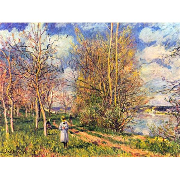 Alfred Sisley - Les Petits Prs au Printemps