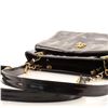 Image 4 : Chanel Vintage Black Patent Leather Front Pocket Chain Medium Tote Bag