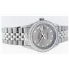 Image 4 : Rolex Mens Stainless Steel Slate Grey Diamond 36MM Datejust Wristwatch