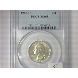 1956-D Washington Quarter PCGS MS65