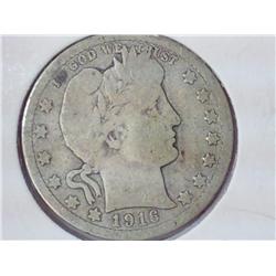 1916-D Barber Quarter