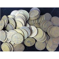 100 Assorted 1920-s Lincoln Wheat Cents