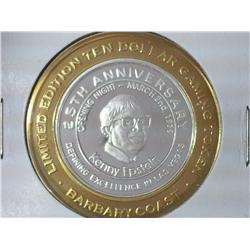 10 Dollar Barbary Coast Gaming Token (UNC) Silver