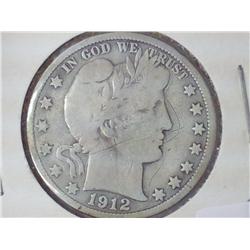 1912-D Barber Half Dollar (VG)