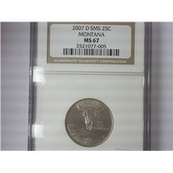 2007-D SMS Montana Quarter NGC MS67