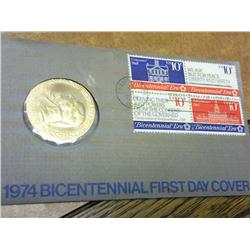 1974 Bicentennial FDC W/ John Adams Medal