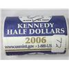 Image 1 : US MInt 10 Dollar Roll 2006-P Kennedy Halves (UNC)