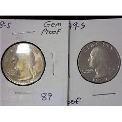 1978-S And 1979-S Washington Quarters (Gem Proof)