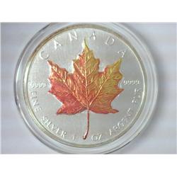 1999 Canada $5 Silver Maple Leaf (Colorized)