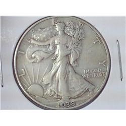 1938 Walking Liberty Half Dollar