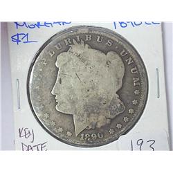 1890-CC Morgan Silver Dollar