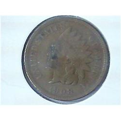 1908-S Indian Head Cent (Key Date) Good