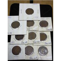 1890-1899 Indian Head Cents (10 Coins)